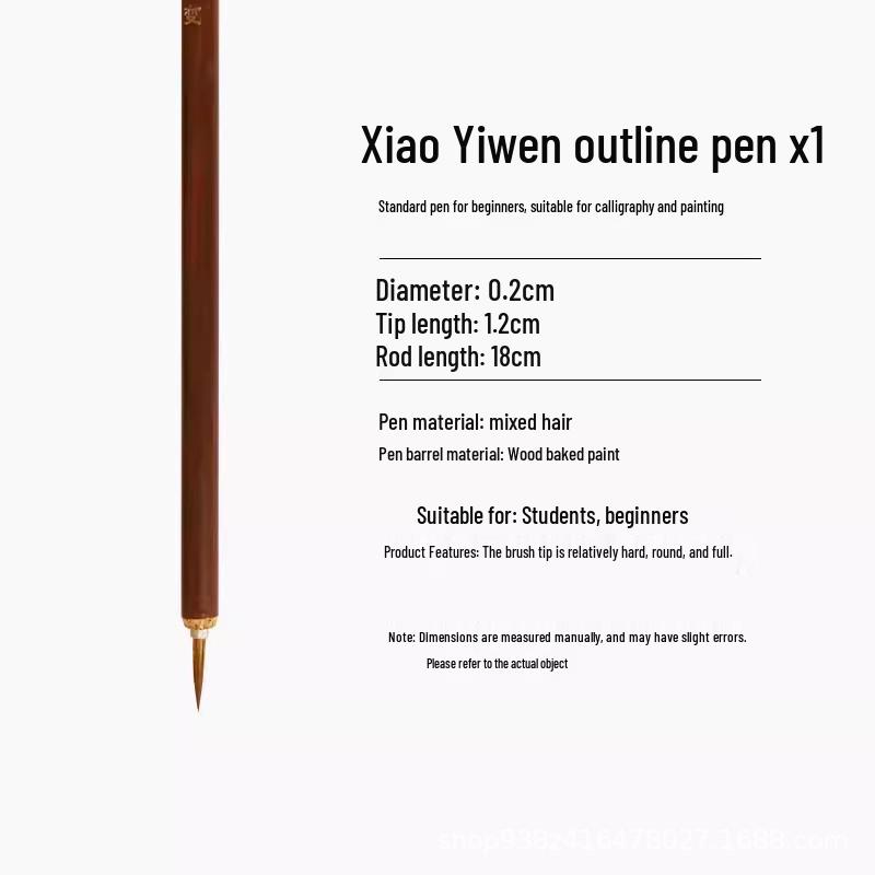 Chinese Painting Brush Set: Wolf Hair Line Drawing Brushes for Gongbi, Flower, and Bird Art