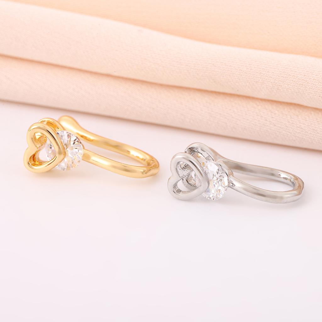 Stylish And Smart Love U-Shaped Nose Clip, Japanese And Korean Simple And Exquisite Personalized Nose Ring, Female Free Punching Love Nose Stud