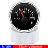Waterproof IP67 52mm Voltmeter with Alarm Red Backlight 8~16V,18~32V Voltage for Automobile Car Marine Boat Yacht 12V24V Custom