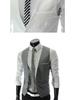 Koreansk Stil Slim Fit Herrväst med Tre Knappar - Trendig Brittisk Affärsmode i Fyra Färger