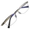 OTC Blue Light Blocking Reading 002 SV Glasses, Stylish, Cool, Semi-Rimless, (1.0 Power, Standard)