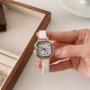 Watch Female Student Simple Personality Niche Temperament Retro Camellia Face Control White Small Dial