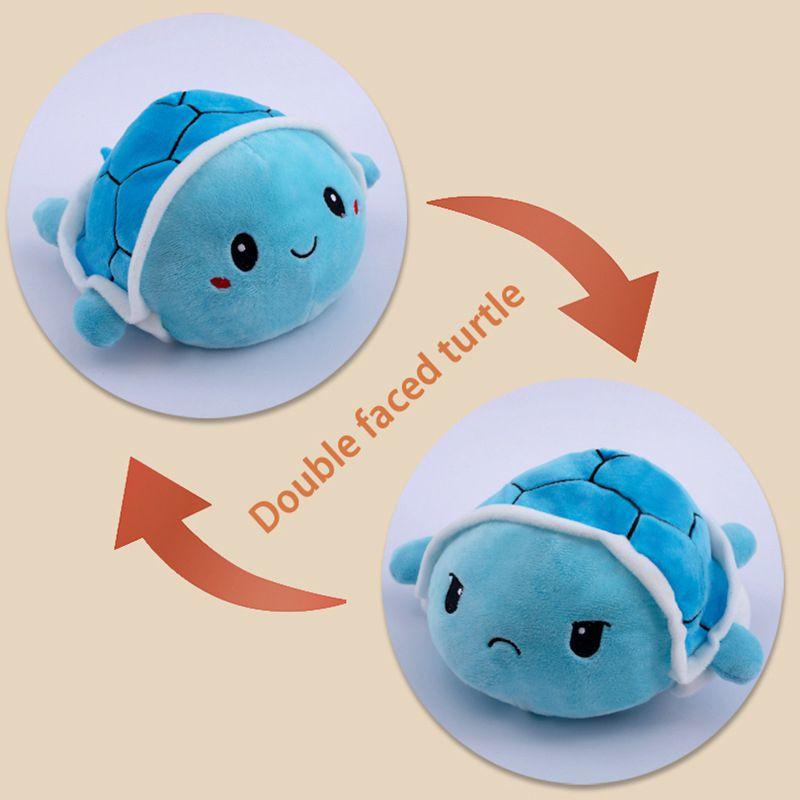 Adorable Flip Turtle Plush Toy With Reversible Double-sided Design For Kids