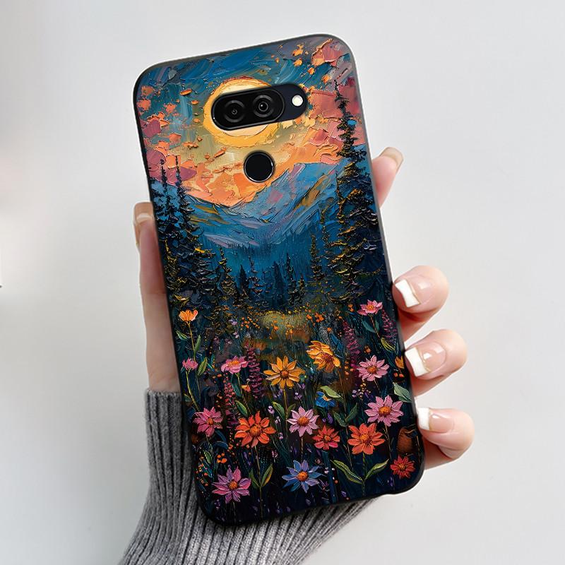 Case For LG Q70 Casing LM-Q730N Luxury Cute Love Rabbit Funny Ultra Slim TPU Black Silicone Soft Cover For LGQ70 Q 70 Phone Case