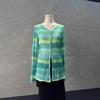 Chic Retro Tie-Dye V-Neck Mesh Sun Protection Cardigan with Stylish Long Sleeves