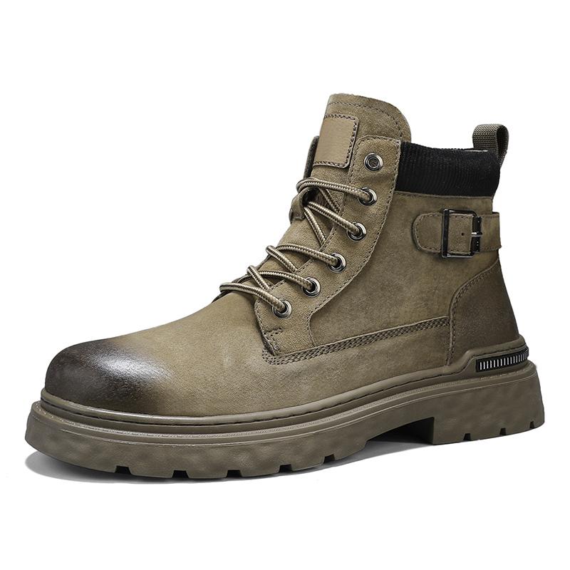 Fashion Casual Men's Short Boots Fashionable and Versatile Design Style Outdoor Motorcycle Street Walking Daily Office Quality Shoes Hot