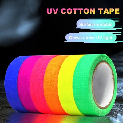 6 Roll UV Cotton Tape Black Light Reactive Glow-in-The-Dark Adhesive
