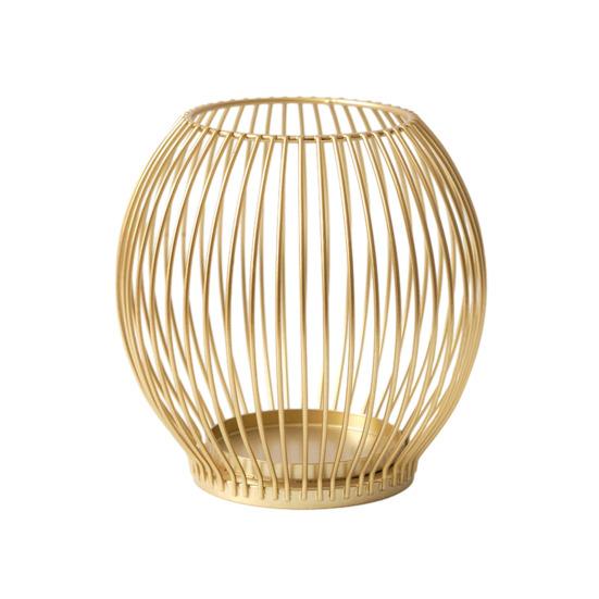 Metal Wire Cage Pillar Candle Holder Vintage Hollow Out Tea Light Holder for Fireplace Mantel Table Centerpiece