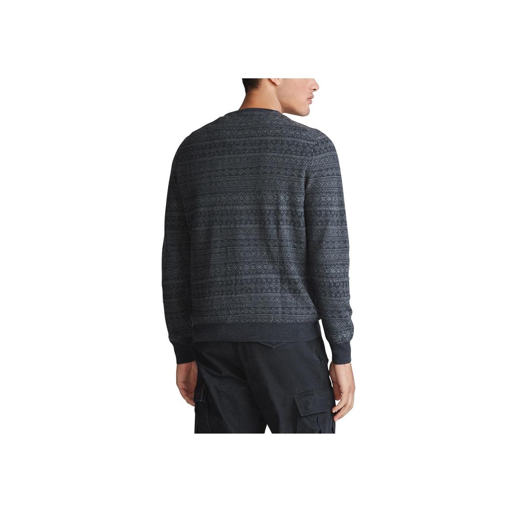 Polo Ralph Lauren Jacquard Pony Logo Embroidered Wool Crew Neck Long Sleeve Knit Sweater Men sweater Gray MNPOSWE16810421-C60