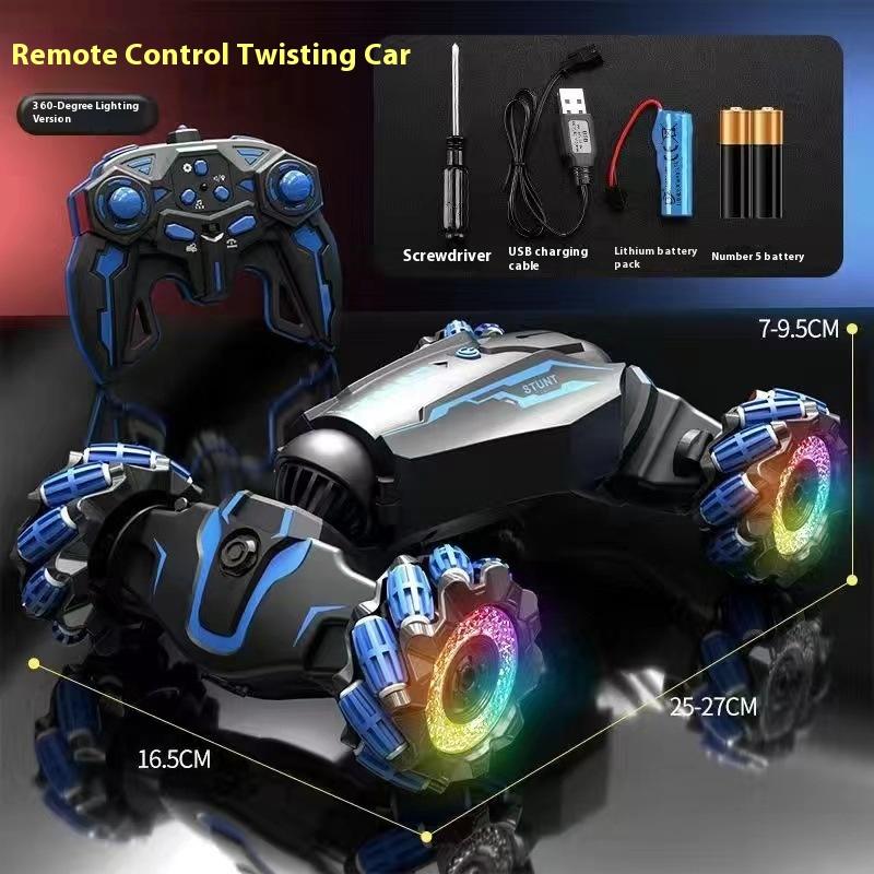 Special Effects Twist Deformation Remote Control Car Gesture Induction Four-Wheel Drive Drift Charging Dynamic Spray Racing Car