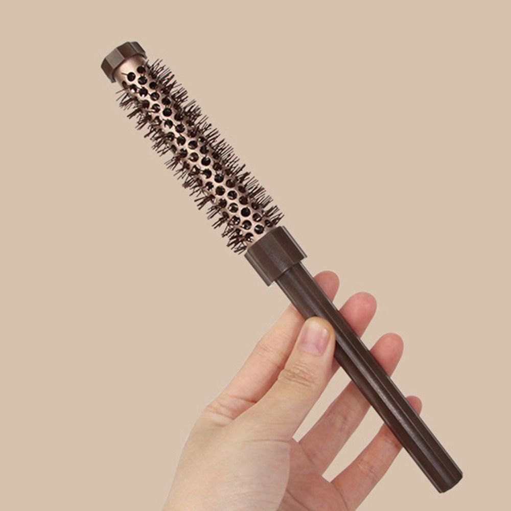 3Pcs Temperature Resistance Curly Hair Styling Comb Aluminum Tube Round Hair Brush Blow Drying