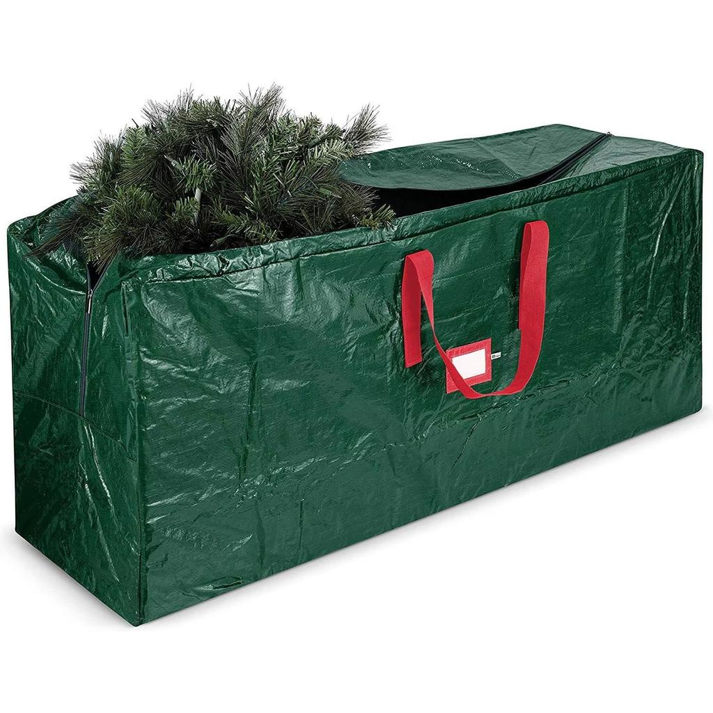 6/7/9FT Christmas Tree Storage Bag - PE Woven Waterproof Holiday Decor Organizer, Large Moving Bag for Xmas Decorations