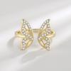 European & American Hollow Butterfly Ring: Trendy Open Index Finger Accessory with Niche Design and Cold Style for Women.