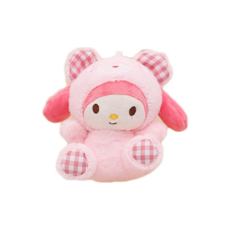 Adorable Sanrio Keychain Plush Toy Featuring Kuromi My Melody And Cinnamoroll Melody Plaid