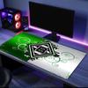 Green And Silver Abstract Mouse Pad, Rubber Base, Mouse Pad for Gamers and Office Use, Gaming Desk , Easy To Clean Mat Christmas fan gifts