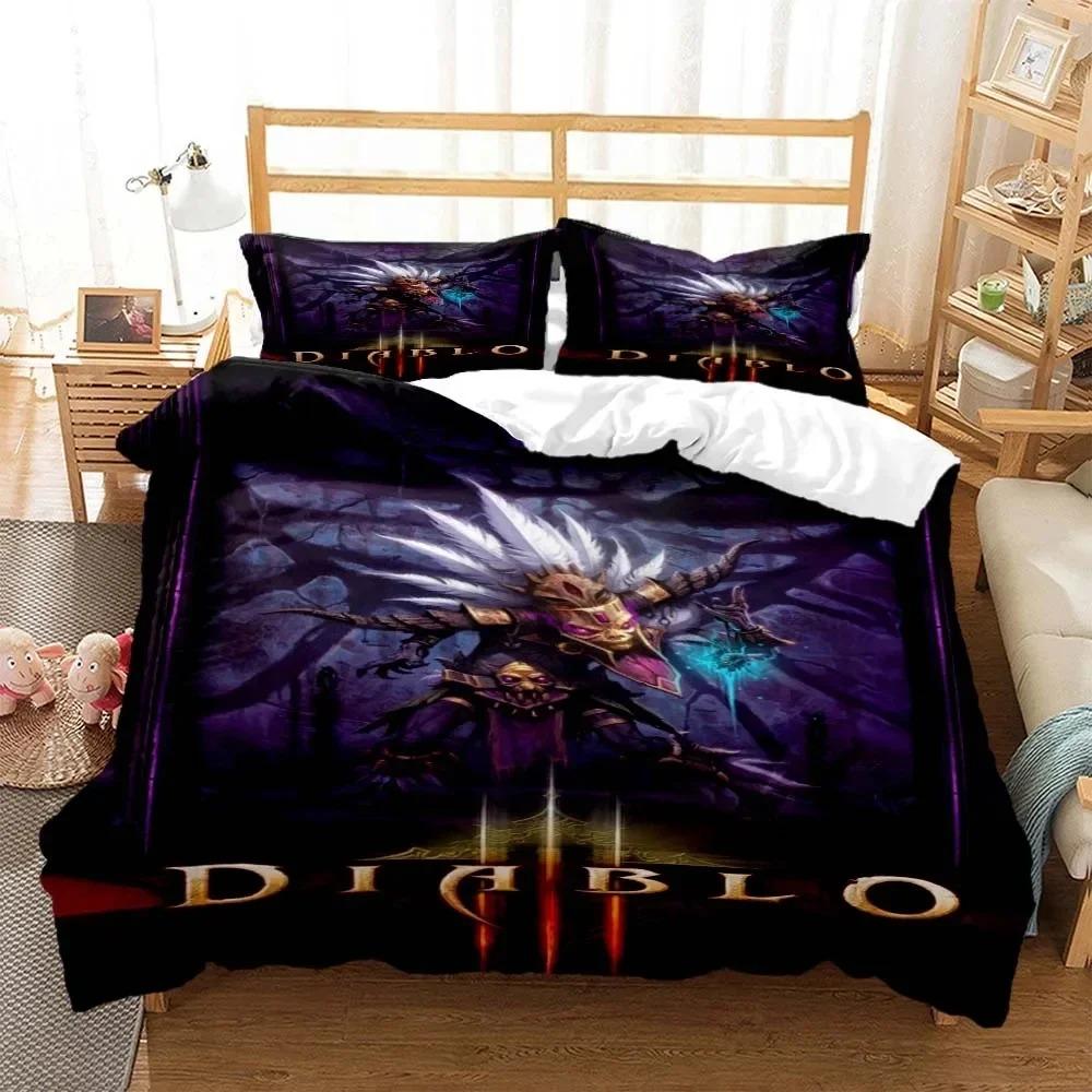 Game Diablo Bedding Set Boys Girls Twin Queen Size Duvet Cover Pillowcase Bed Kids Adult Fashion Home Textile Customizable