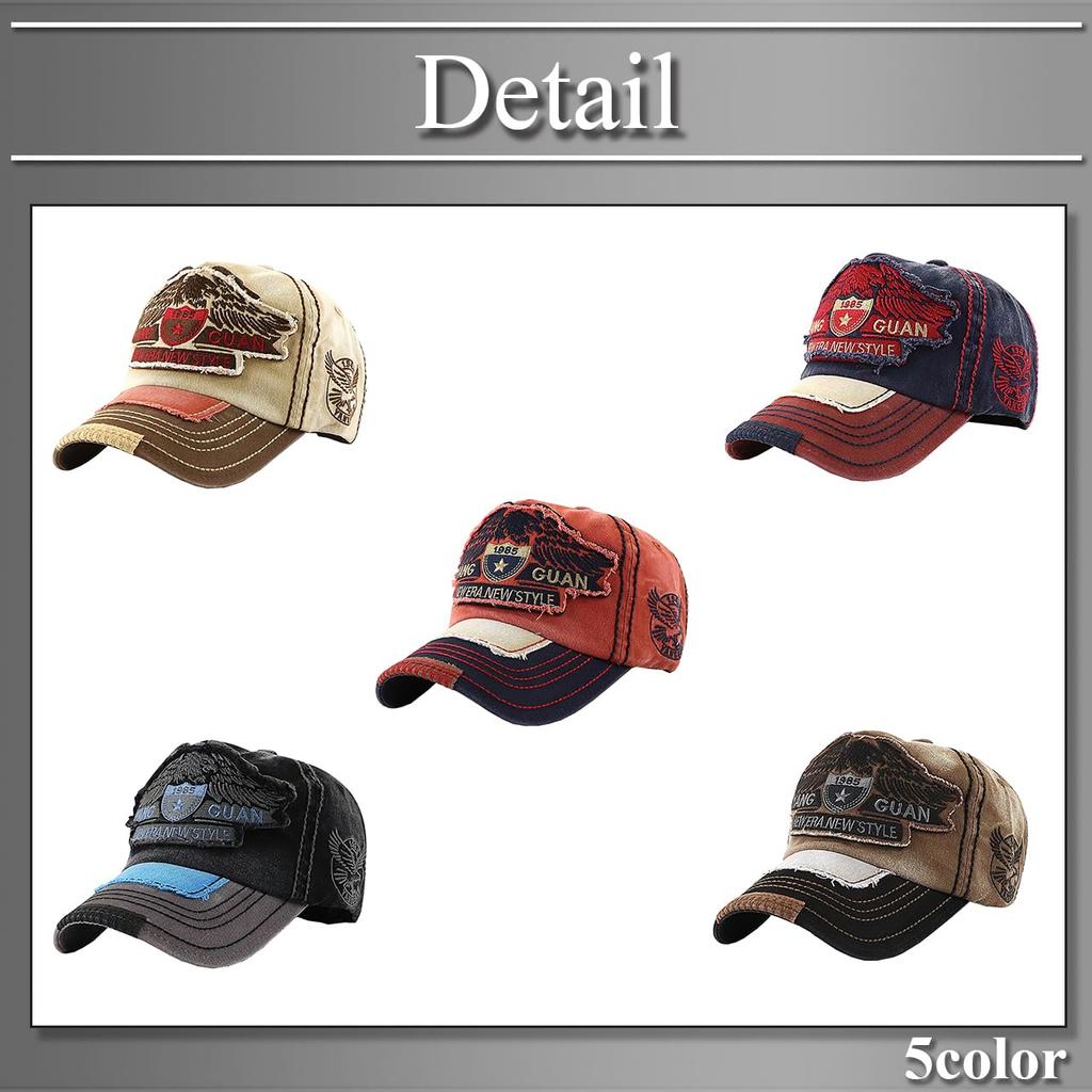 Kappe, Hut, englisches Logo, Adler-Muster, Laufen, Outdoor, verstellbar, CAP575 [Buzz Selection] Herren Damen (Schwarz)