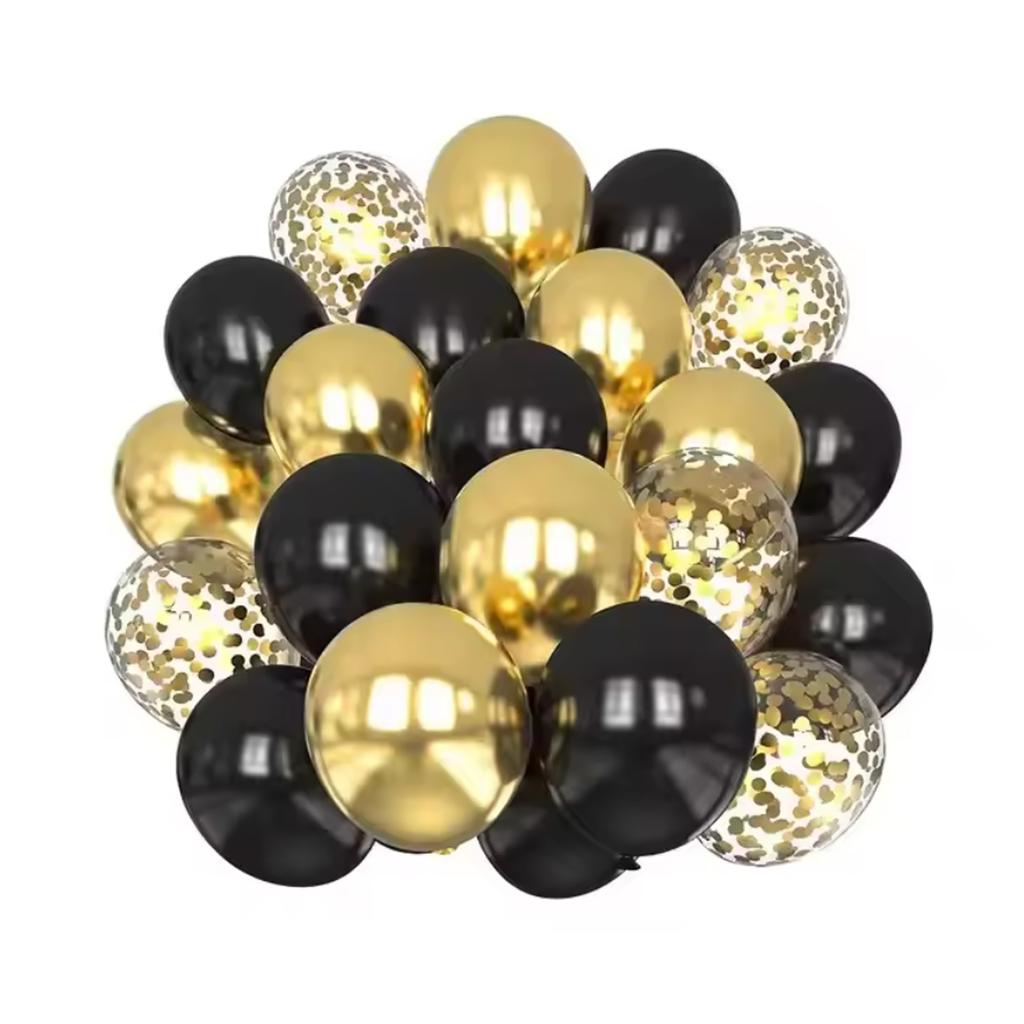 35pcs 12 inch metal balloons matte latex balloons gold confetti balloons birthday wedding party decoration