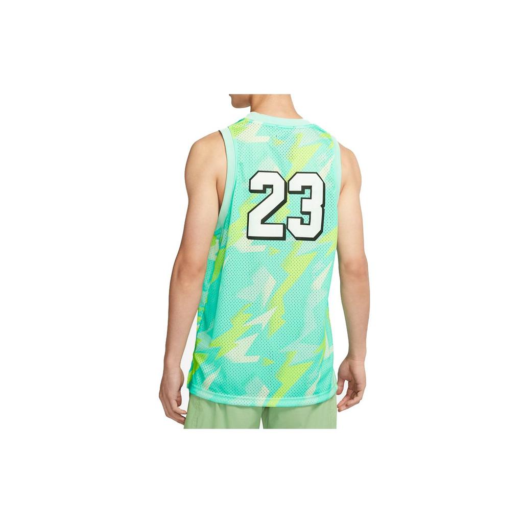 Jordan Alphanumeric Print Breathable Basketball Jersey Men Tops Green CZ4740-675