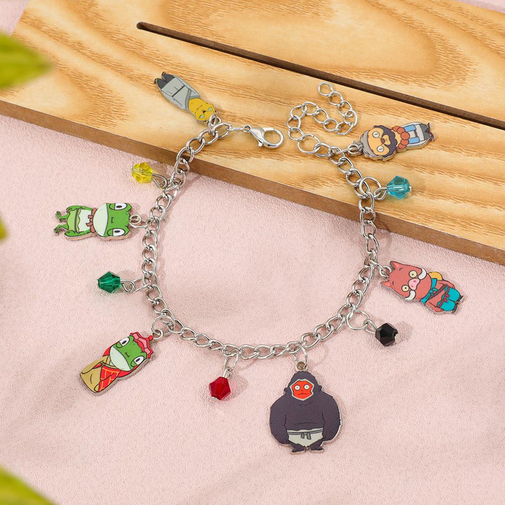 Bracelet Charm en Alliage de Zinc Pour Hommes et Femmes Avec un Design Mignon de Personnage de Dessin Animé Parfait Pour Offrir