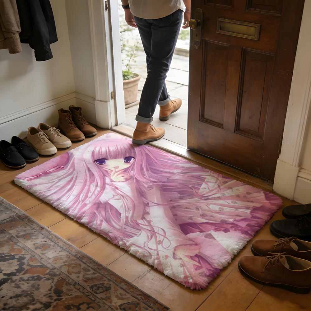 Kwaii Anime Cute RRoKyuBuS Floor Mat Soft Flannel Absorbent Mat Non-Slip Rug Home Bedroom Bathroom
