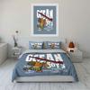 Ocean Boys Surfing Dog Bedding Duvet Cover Set Duvet Cover Pillowcases  (1*Duvet Cover 2*Pillowcases, without duvet insert)