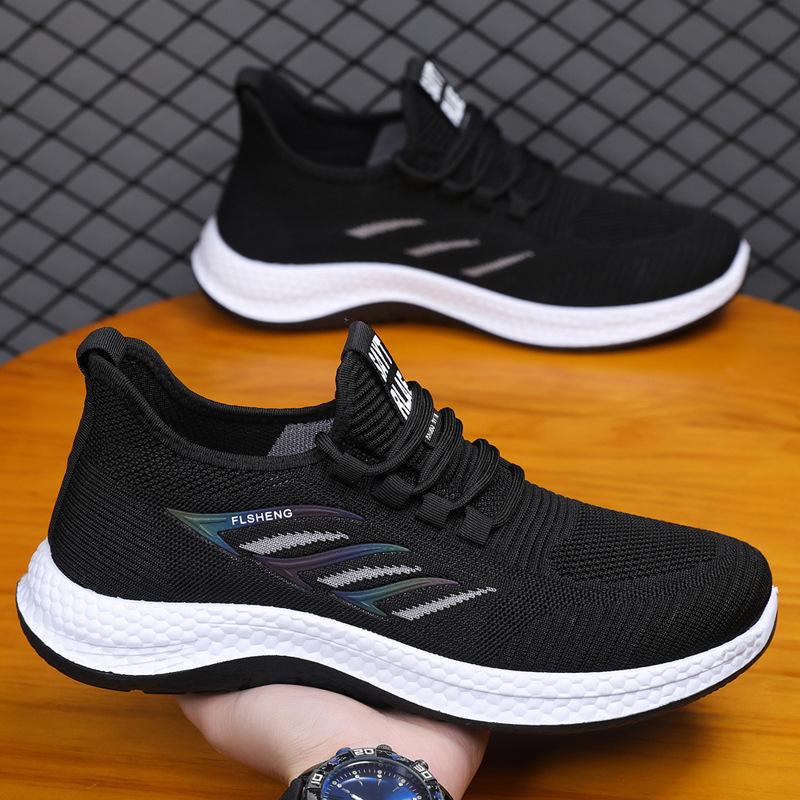 Summer New Men's Shoes Sports Shoes Breathable Casual Shoes Men's Soft-soled Walking Shoes Versatile One-pedal Lazy Shoes