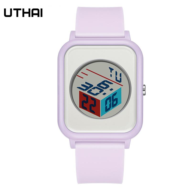 UTHAI CE134 Student's Simple Electronic Watch Innovation Leisure Fashion Nightlight Waterproof Multifunctional Boys Girls' Watch