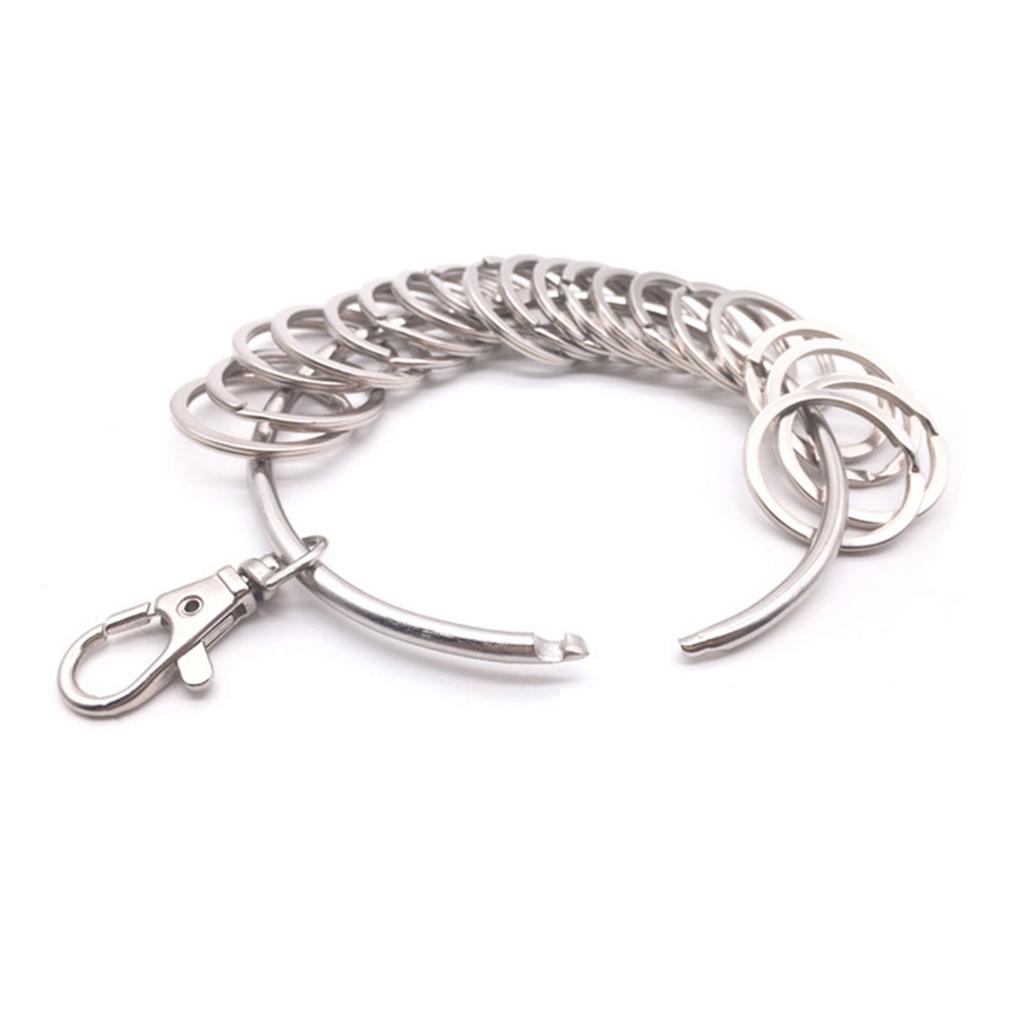 Large Round Hoop Key Rings Organizer with Lobster Clasp Portable Metal Ring Key Holder Key Accessories Easy To Use