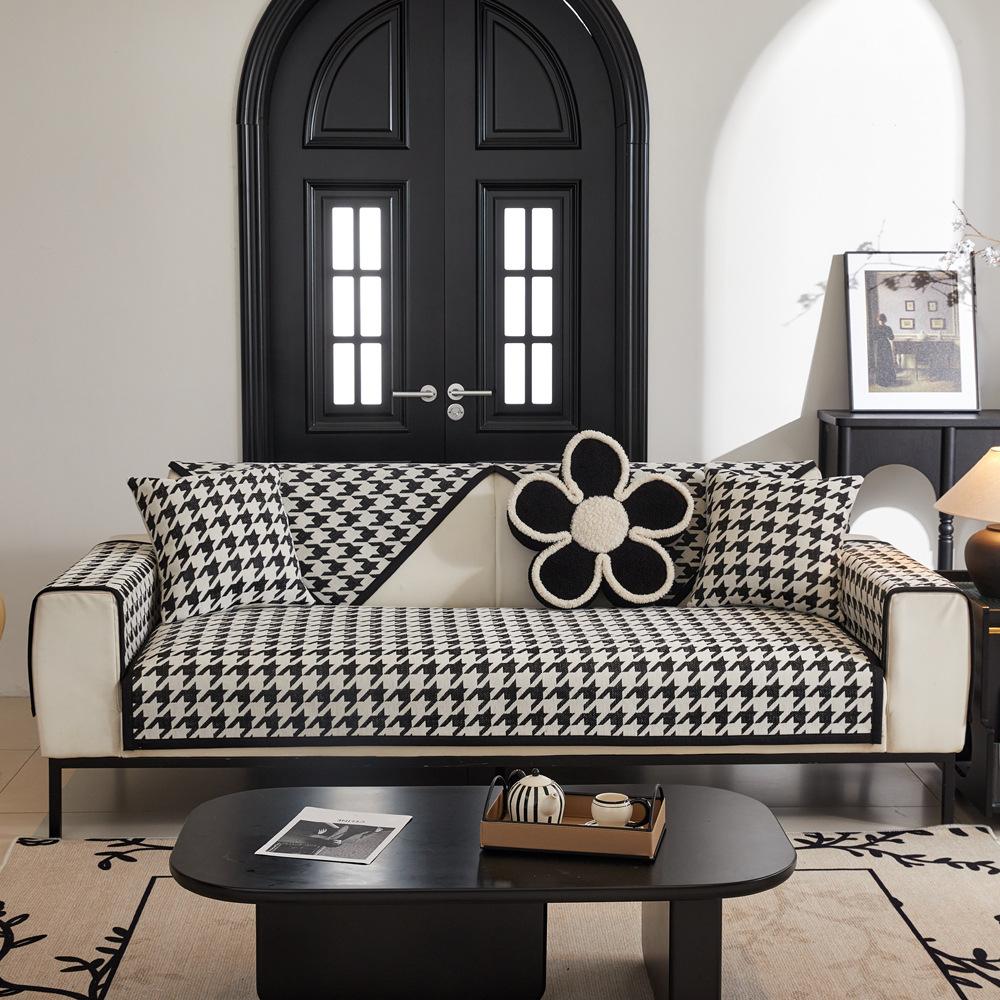 Qiandongge Nordic High-End Chenille Sofa Cushion Four-Season Universal Seat Cushion Non-Slip Leather Sofa Cover Cover Cloth