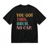 Women's Fashion Classic T-Shirt Youth Culture Phrase Gradient Text Design Tee