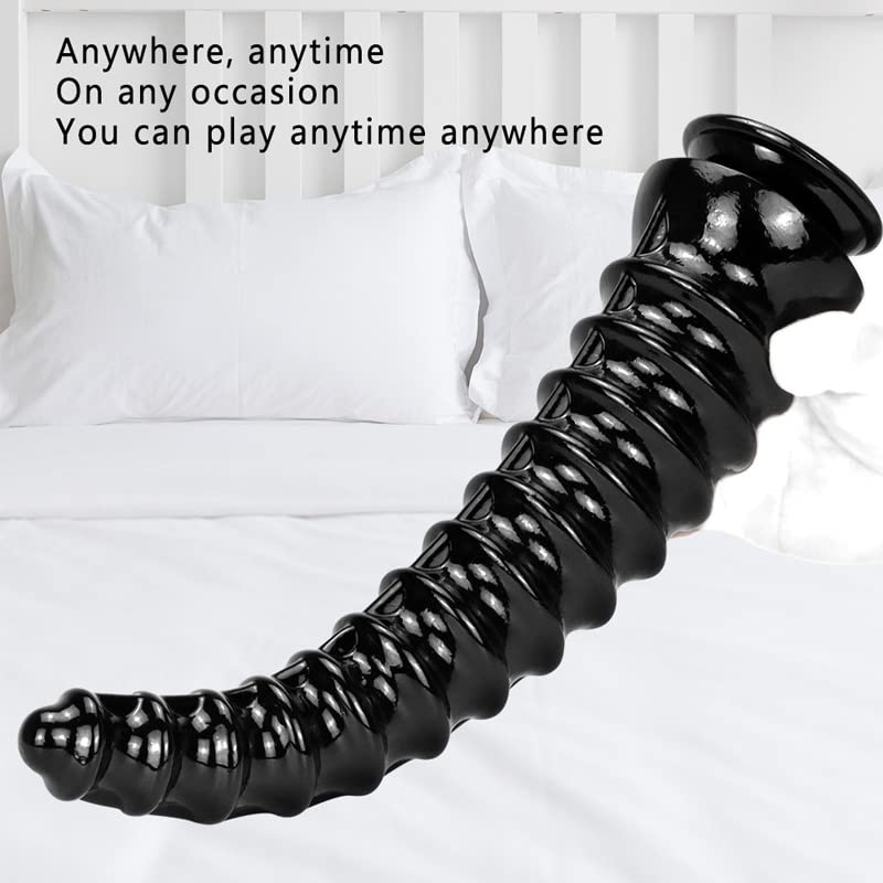 Total Length Diameter Anal Anal Prostate Anal Super Particle Protruding with Suction Black 34cm, 8cm, Plug, Beads, Expansion, Thick, Spiral, Bumps,
