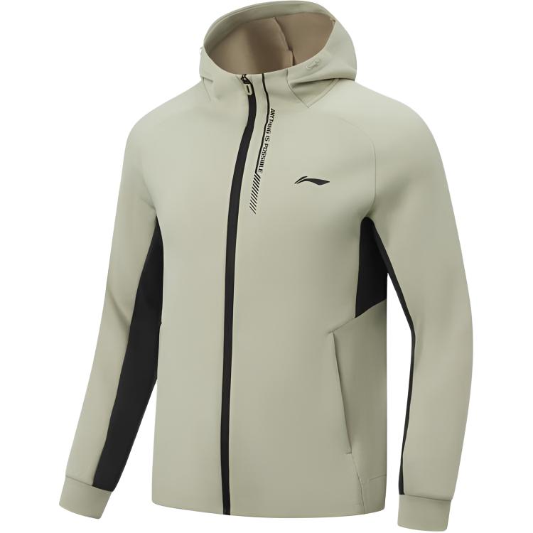 Li-Ning Мужская повседневная универсальная куртка с капюшоном на молнии AWDW057-1 M