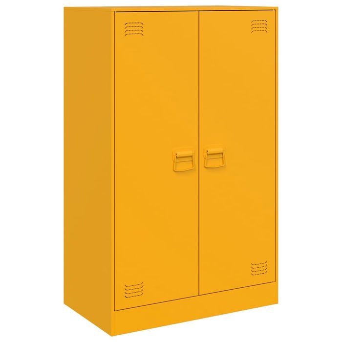 VidaXL Mustard Yellow Buffet 67x39x107 Cm Steel, Cabinet, Sideboard, Storage Cabinet, Cabinets, Cupboard, Buffet 841664