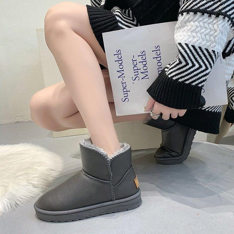 Fashion New Waterproof Woman Snow Boots 2024 Winter Non-Slip Thicken Plush Ankle Boots Women Slip-On Soft Sole Warm Cotton Padded Boots