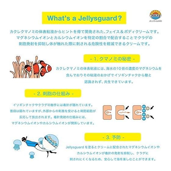 Sunscreen Cream Jelly's Guard SPF50+ PA++++ UV Protection Jellyfish Repellent Vanilla Scent 50ml