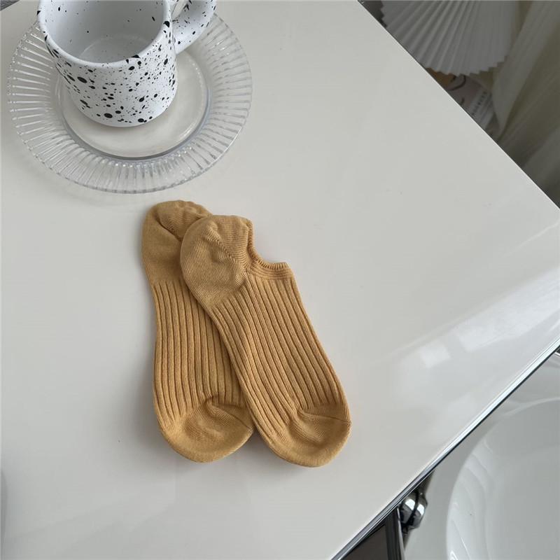 Women's Non-Slip Invisible Boat Socks - Summer Style, Thin, Shallow, Short, with Drawstring