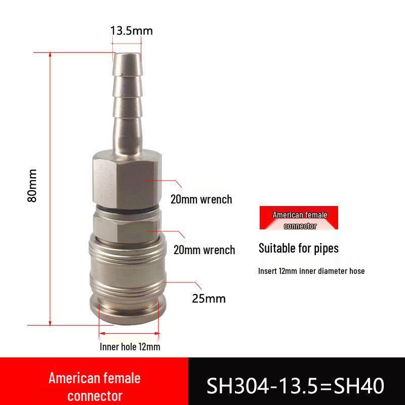 American NPT Quick Self-Locking Pneumatic Connector for Small Air Hammer Tools