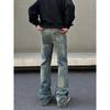 Blaexit American High Street Cleanfit Jeans Washed Blue Straight-Leg Slightly Flared Slim-Fit Vibe Pants Trendy