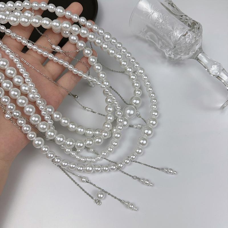 Multilayer Pearl Waist Chains For Women Imitation Pearl Tassel Belt  Elegant Body Jewelry Clothing Accessories Gifts