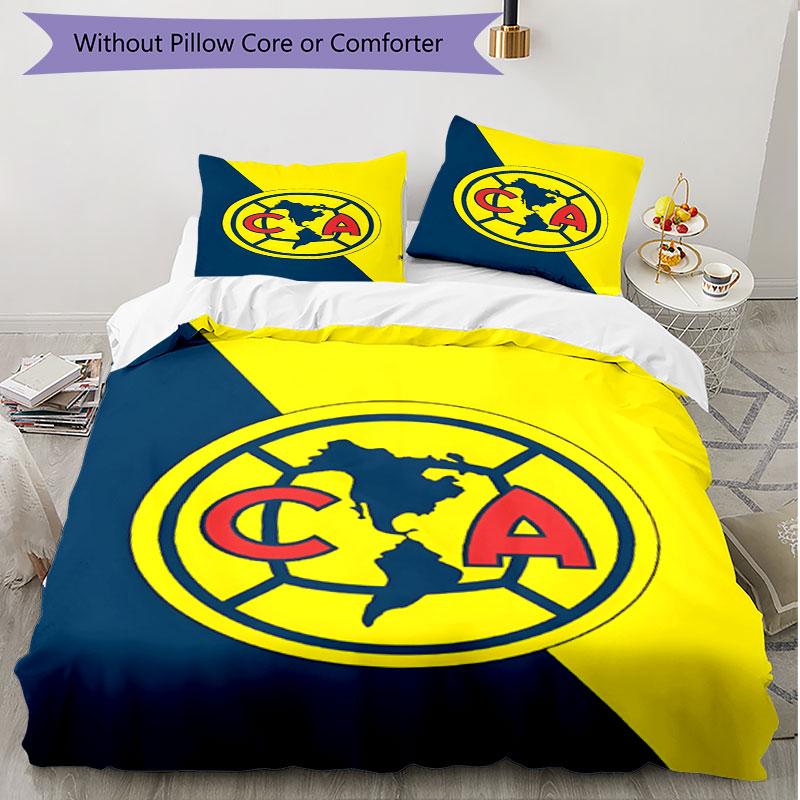 3pcs Duvet Cover Set (1*Duvet Cover + 2*Pillowcase, Without Core), Club America Print Soft All‑Season Bedding Set, Home Bedroom Decor Gift