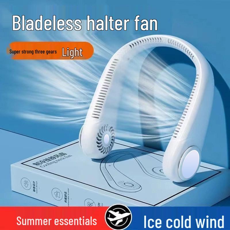 2024 Ultra-Quiet Rechargeable Neck Fan: Portable, Cooling, and Kid-Friendly