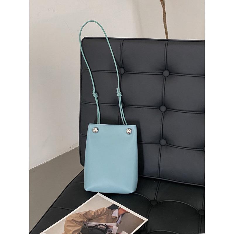 Original 2025 Genuine Leather Bucket Phone Bag - Fashionable, Simple, Exquisite Single Shoulder Crossbody Bag