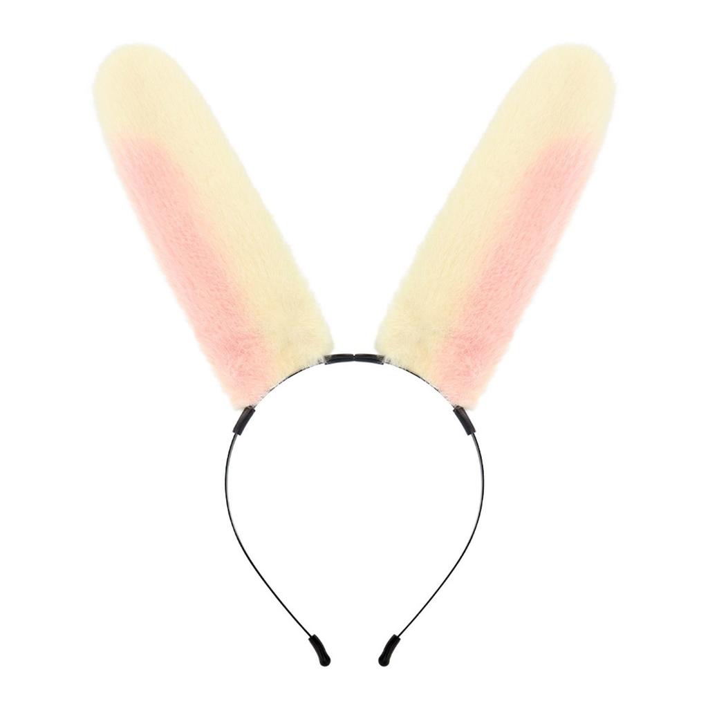 Rabbits Ears Hairband Photo Props Furry Hair Hoop Headband Party Headpiece Fun Headbands for Music Festival