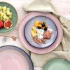 Small Dessert Plate for Cake, Ceramic, Purple, 20.5 cm