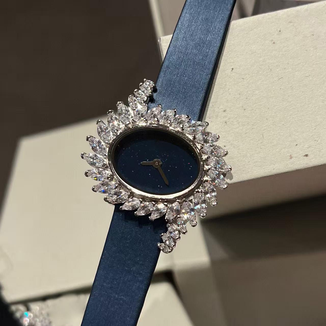 Bo Family Milanese Woven Strap Diamond-Inlaid Luxury Women s Watch 36x27