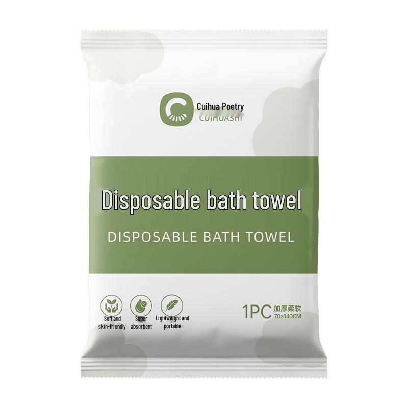 Individually Packaged Extra Large Thick Disposable Bath Towels for Travel and Hotel Use