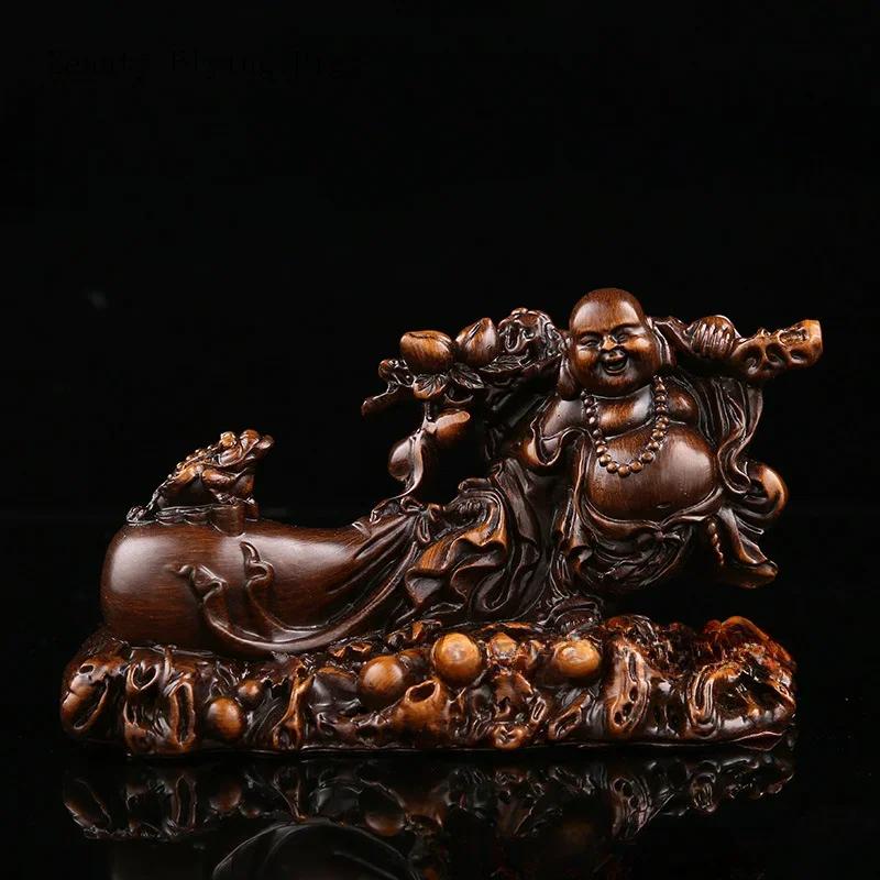 1PCS Resin Money Bag Golden Cicada Buddha Ornament Chinese Style Minimalist Car Number Plate Ornament Gift High-end Gift