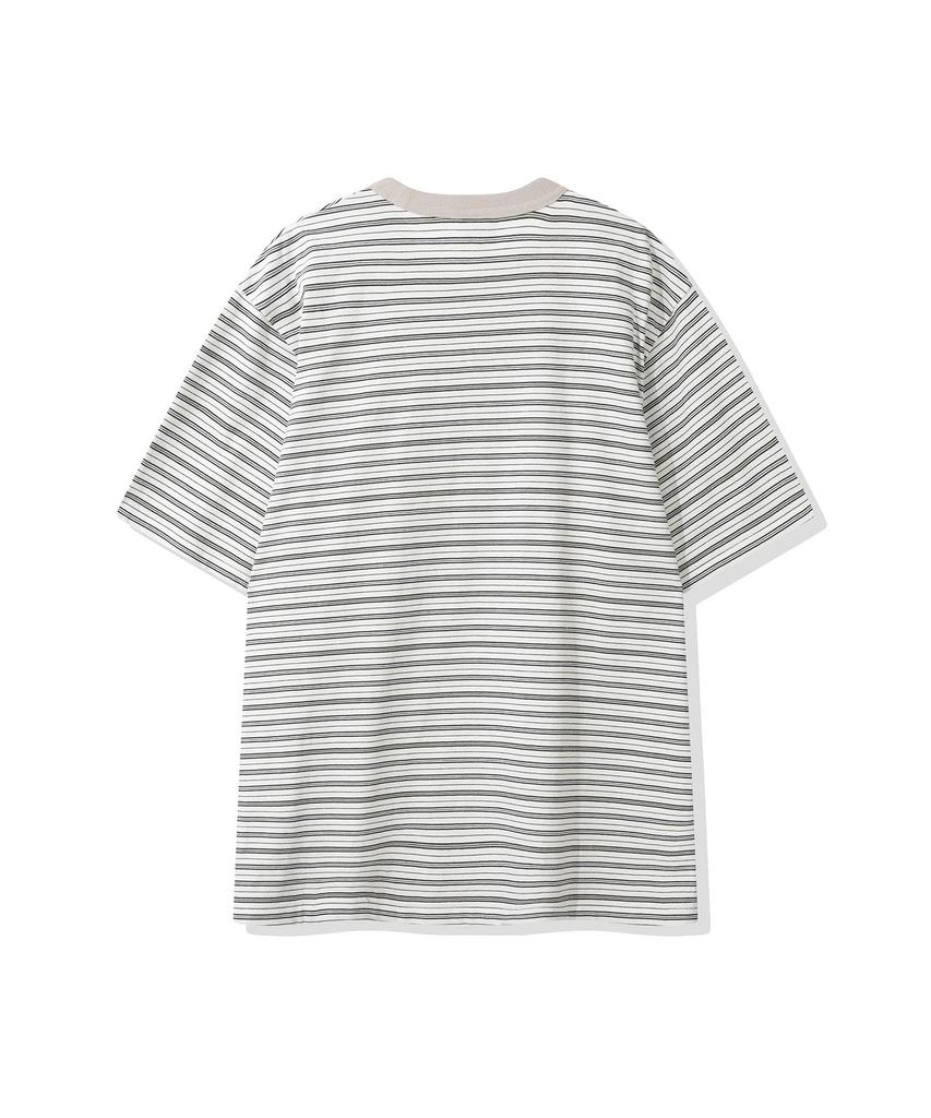 CGP Multi-Stripe Short Sleeve T-Shirt - Ivory