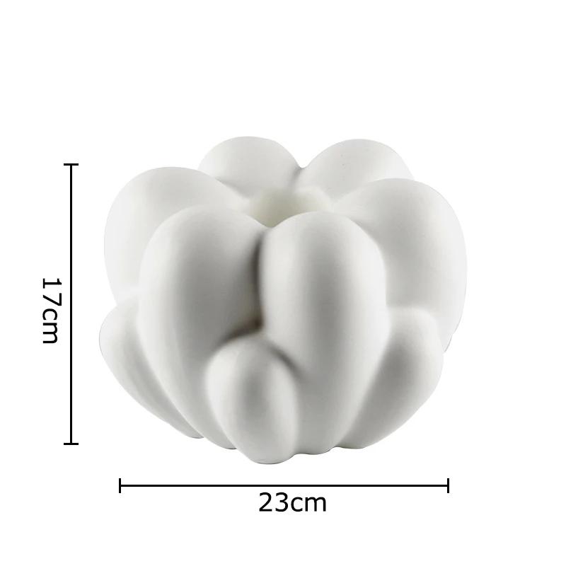 White Bubbles Decorative Vase Minimalist Plant Pot Table Decoration Flowers Arrangement Flower Vases Room Aesthetic Decor